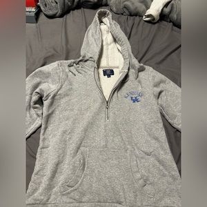 uk slightly used grey half zip hoodie